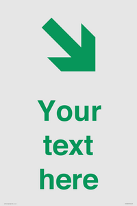 Custom Safe Condition inverse: Green Down right arrow